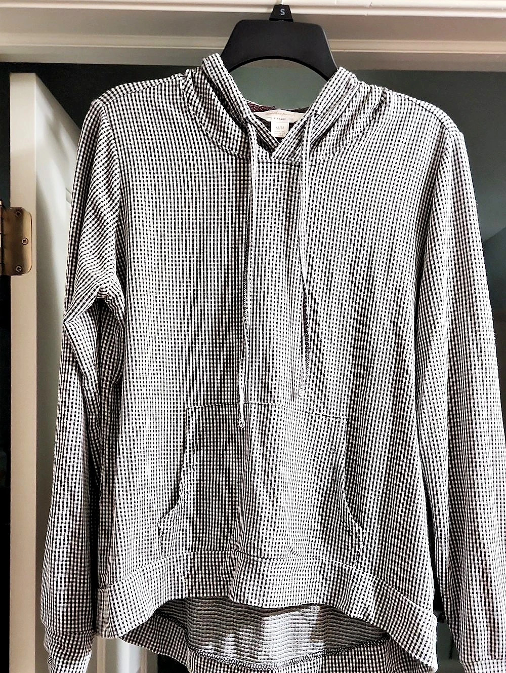Weatherproof Checkered Hoodie Black & White